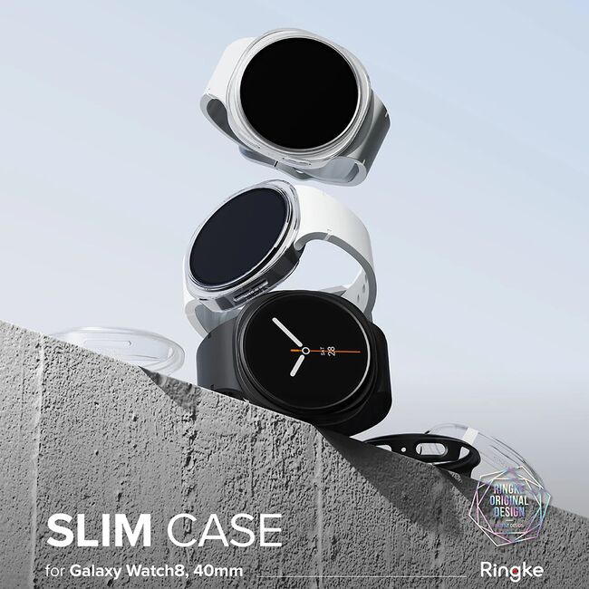 Husa pentru Samsung Galaxy Watch 8 40mm (set 2) - Ringke Slim Case - Clear / Alpine Clear