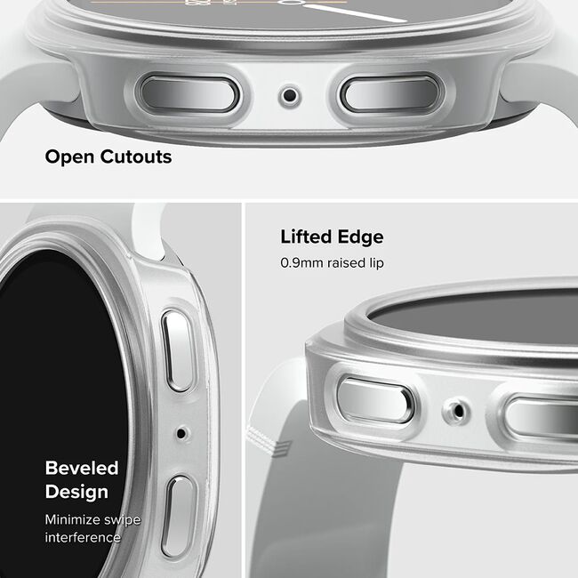 Husa pentru Samsung Galaxy Watch 8 40mm (set 2) - Ringke Slim Case - Clear / Alpine Clear