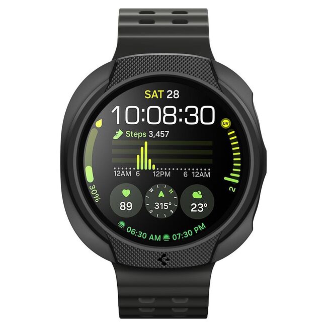 Husa pentru Samsung Galaxy Watch 8 44mm - Spigen Liquid Air - Negru mat