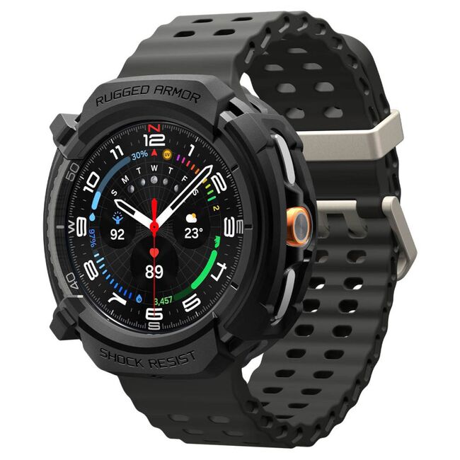 Husa pentru Samsung Galaxy Watch 8 Classic - Spigen Rugged Armor - Negru mat