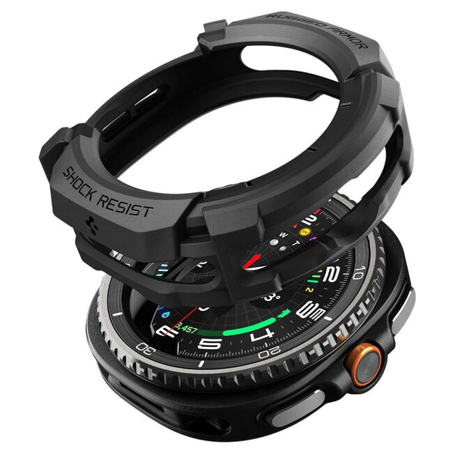 Husa pentru Samsung Galaxy Watch 8 Classic - Spigen Rugged Armor - Negru mat