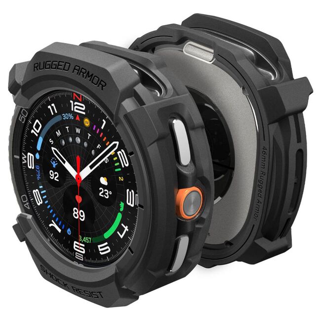 Husa pentru Samsung Galaxy Watch 8 Classic - Spigen Rugged Armor - Negru mat