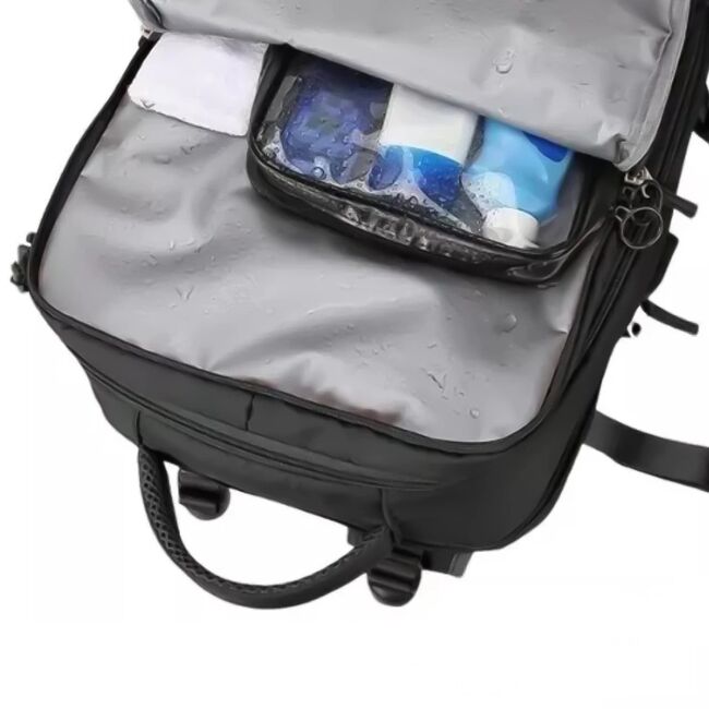 Rucsac de Laptop 15.6" SmartJet Pro Cabin Backpack 27L, Antifurt, Compartiment Pantofi, Prindere pe Troller, Waterproof -  Negru