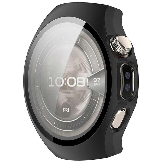 Set de Protecție 360° pentru Huawei Watch 5 42mm – Carcasa cu protectie ecran, Claritate HD, Design Elegant - Negru