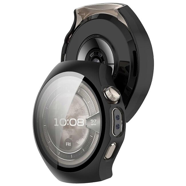 Set de Protecție 360° pentru Huawei Watch 5 42mm – Carcasa cu protectie ecran, Claritate HD, Design Elegant - Negru