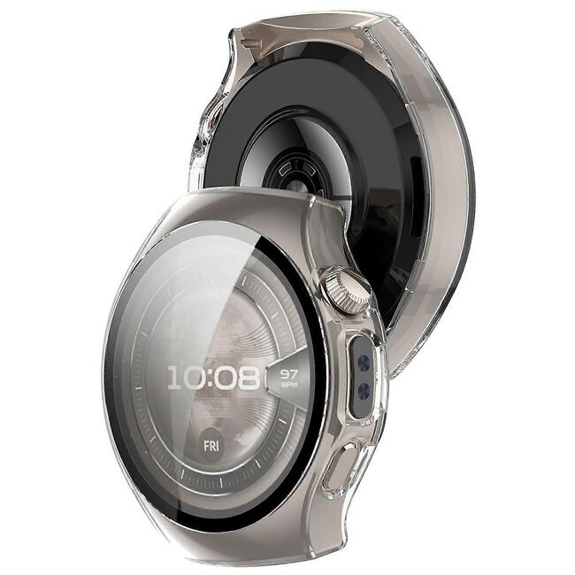 Set de Protecție 360° pentru Huawei Watch 5 42mm – Carcasa cu protectie ecran, Claritate HD, Design Elegant - Transparent