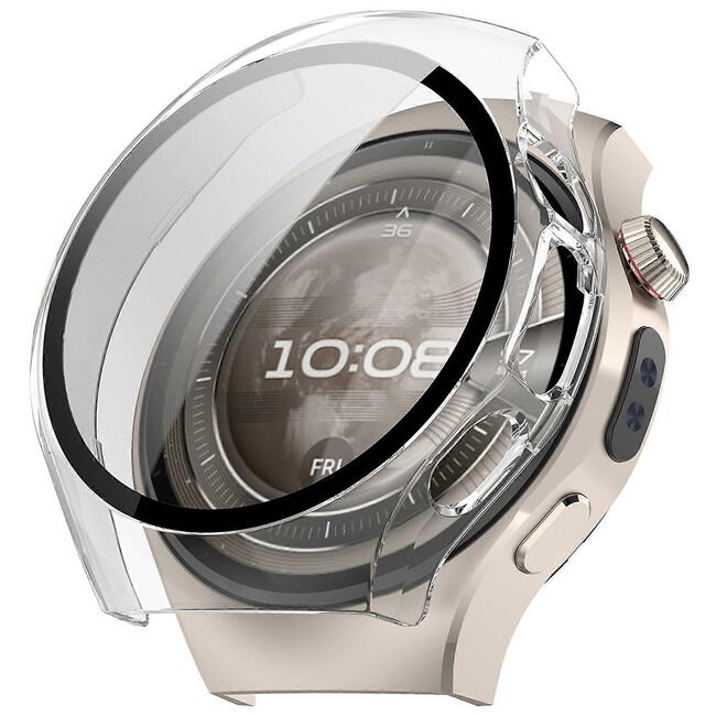 Set de Protecție 360° pentru Huawei Watch 5 46mm – Carcasa cu protectie ecran, Claritate HD, Design Elegant - Transparent