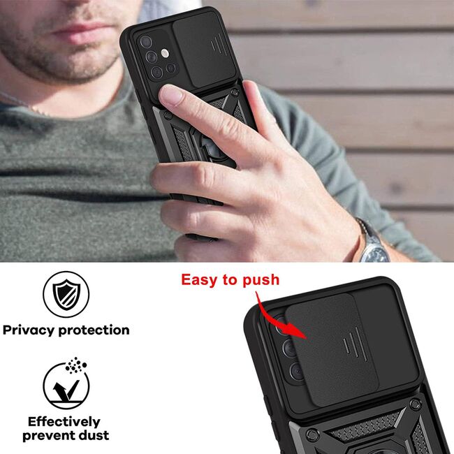 Husa pentru Samsung Galaxy A71 4G - Techsuit CamShield Series - Black