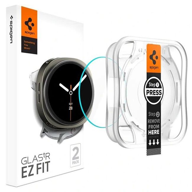 Folie pentru Samsung Galaxy Watch 8 40mm (set 2) - Spigen Glas.TR EZ FIT - Clear