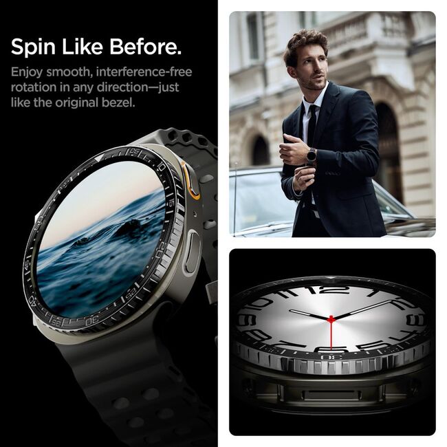 Rama pentru Samsung Galaxy Watch 8 44mm - Spigen Tune Diver - Black