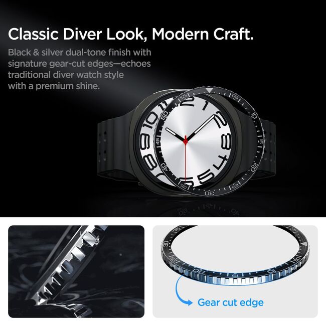 Rama pentru Samsung Galaxy Watch 8 44mm - Spigen Tune Diver - Black