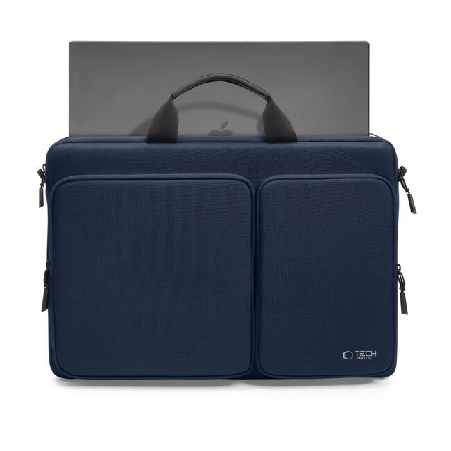 Geantă Business pentru Laptop 15.6"-16", cu 4 Compartimente, Curea de Umăr Reglabilă și Mâner, Protecție Plusată, Design Elegant – Compatibilă cu MacBook, Lenovo, ASUS, Dell, HP, navy blue