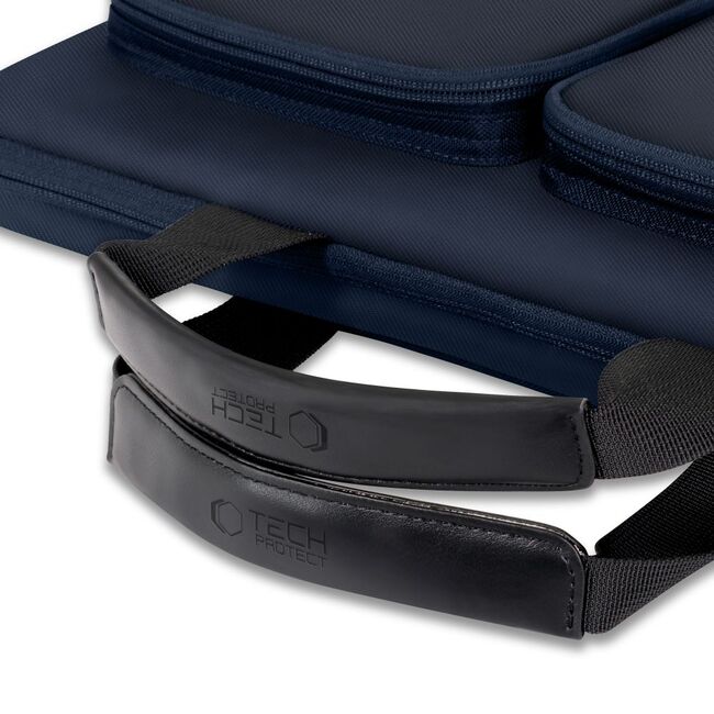 Geantă Business pentru Laptop 15.6"-16", cu 4 Compartimente, Curea de Umăr Reglabilă și Mâner, Protecție Plusată, Design Elegant – Compatibilă cu MacBook, Lenovo, ASUS, Dell, HP, navy blue