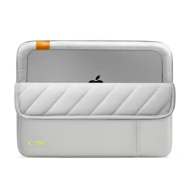 Husă Premium Laptop 13–14” cu Protecție Triplă, Compartiment Accesorii și Design Slim – Compatibilă cu MacBook, ASUS, Lenovo, HP, Dell, gri