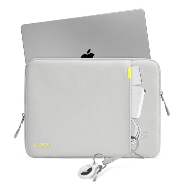 Husă Premium Laptop 13–14” cu Protecție Triplă, Compartiment Accesorii și Design Slim – Compatibilă cu MacBook, ASUS, Lenovo, HP, Dell, gri