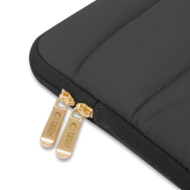 Husă Laptop Fluffy 13-14” – Design Soft Premium, Interior Plusat, Compartiment Accesorii, Protecție Antișoc – Compatibilă cu MacBook, Lenovo, ASUS, Dell, negru