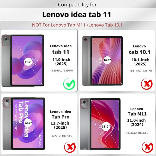 Husa pentru Lenovo Idea Tab 11 inch cu functie wake-up/sleep si compartiment pentru stylus, tip stand - negru