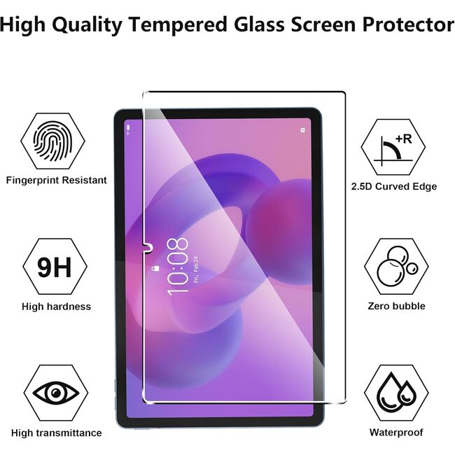 Set 2 x Folie de protectie pentru tableta Lenovo Idea Tab 11 inch, Tempered Glass, transparenta