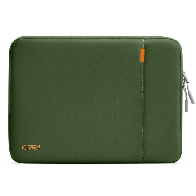 Husă Premium Laptop 13–14” cu Protecție Triplă, Compartiment Accesorii și Design Slim – Compatibilă cu MacBook, ASUS, Lenovo, HP, Dell, verde