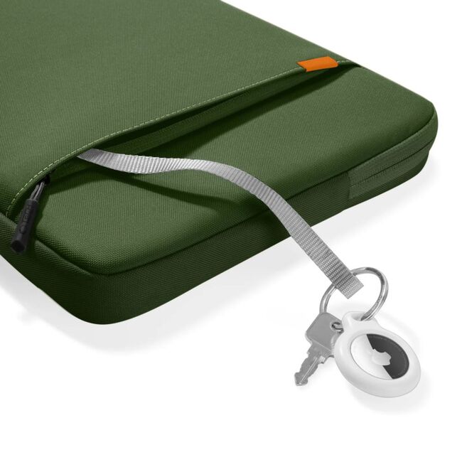 Husă Premium Laptop 13–14” cu Protecție Triplă, Compartiment Accesorii și Design Slim – Compatibilă cu MacBook, ASUS, Lenovo, HP, Dell, verde