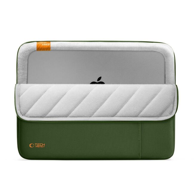 Husă Premium Laptop 13–14” cu Protecție Triplă, Compartiment Accesorii și Design Slim – Compatibilă cu MacBook, ASUS, Lenovo, HP, Dell, verde
