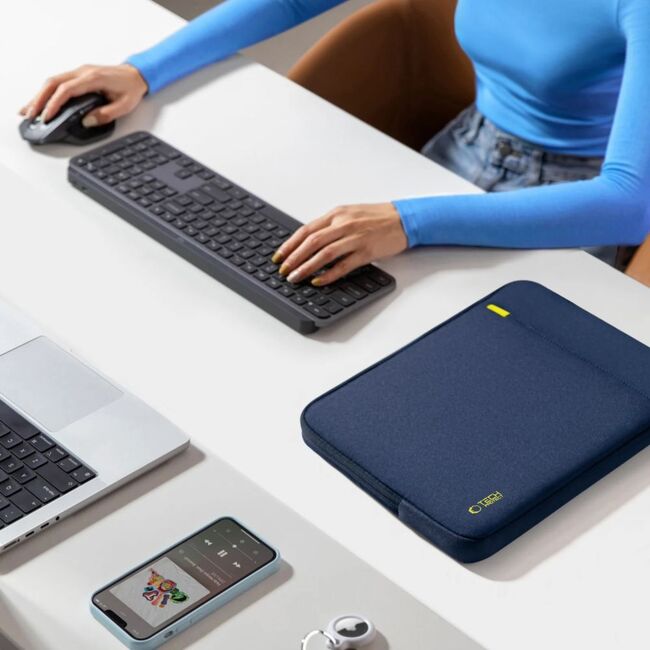 Husă Laptop Premium 15–16” cu Protecție Triplă, Compartiment Accesorii și Design Slim – Compatibilă cu MacBook, ASUS, Lenovo, HP, navy blue