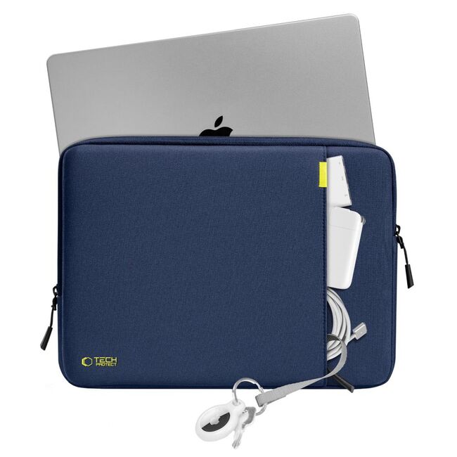 Husă Laptop Premium 15–16” cu Protecție Triplă, Compartiment Accesorii și Design Slim – Compatibilă cu MacBook, ASUS, Lenovo, HP, navy blue