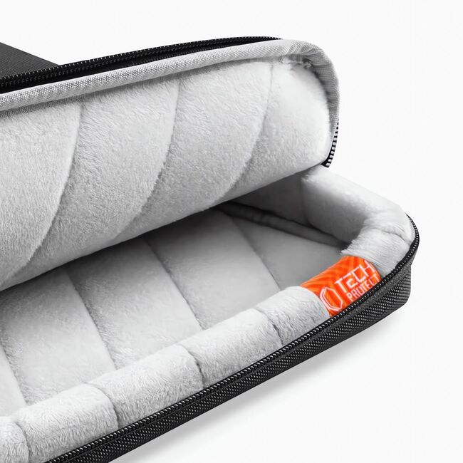 Geantă Elegantă cu Protecție Sporită pentru Laptop 15.6"-16", Cu Mânere din Piele, Buzunar Frontal și Suport AirTag – Ideală pentru Transport Business și Urban, negru