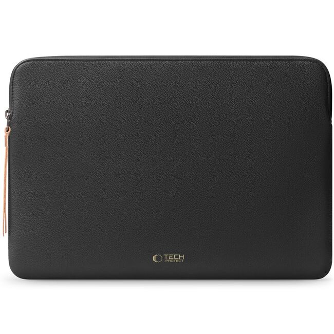Husă Laptop 15-16” Sleeve Elegance – Design Slim din Piele Ecologică, Căptușeală Fleece, Protecție Premium, Compatibilă MacBook, Lenovo, ASUS, Dell, HP, negru