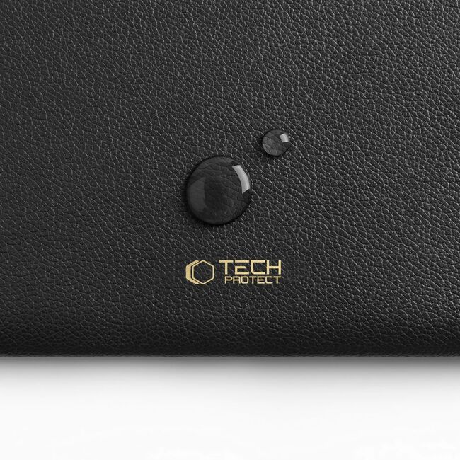Husă Laptop 15-16” Sleeve Elegance – Design Slim din Piele Ecologică, Căptușeală Fleece, Protecție Premium, Compatibilă MacBook, Lenovo, ASUS, Dell, HP, negru