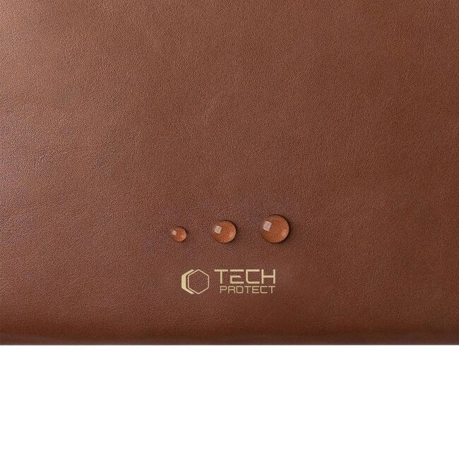Husă Laptop 15-16” Sleeve Elegance – Design Slim din Piele Ecologică, Căptușeală Fleece, Protecție Premium, Compatibilă MacBook, Lenovo, ASUS, Dell, HP, maro