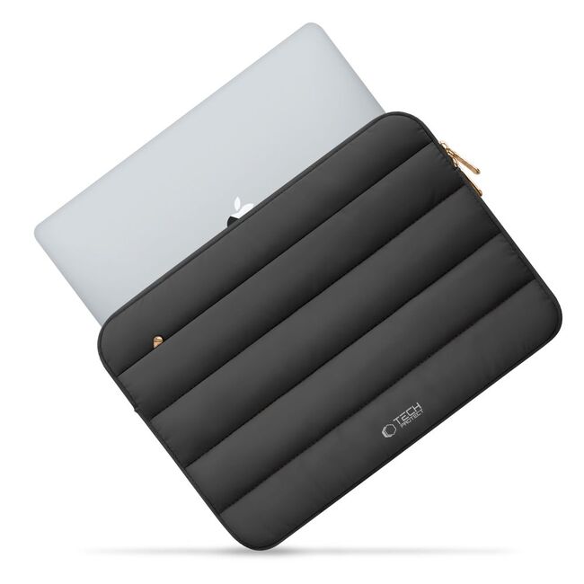 Husă Laptop Fluffy 13-14” – Design Soft Premium, Interior Plusat, Compartiment Accesorii, Protecție Antișoc – Compatibilă cu MacBook, Lenovo, ASUS, Dell, negru