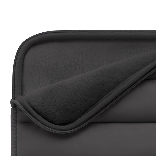 Husă Laptop Fluffy 13-14” – Design Soft Premium, Interior Plusat, Compartiment Accesorii, Protecție Antișoc – Compatibilă cu MacBook, Lenovo, ASUS, Dell, negru