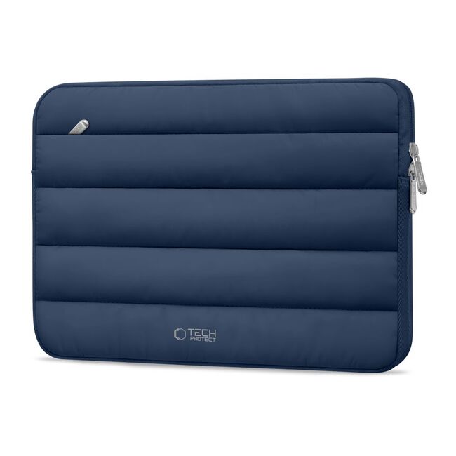 Husă Laptop Fluffy 13-14” – Design Soft Premium, Interior Plusat, Compartiment Accesorii, Protecție Antișoc – Compatibilă cu MacBook, Lenovo, ASUS, Dell, navy blue