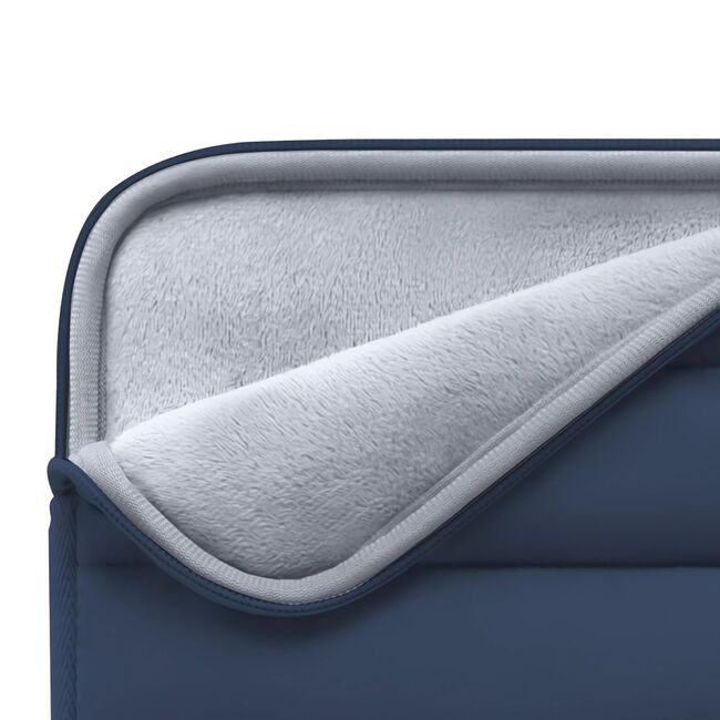 Husă Laptop Fluffy 13-14” – Design Soft Premium, Interior Plusat, Compartiment Accesorii, Protecție Antișoc – Compatibilă cu MacBook, Lenovo, ASUS, Dell, navy blue