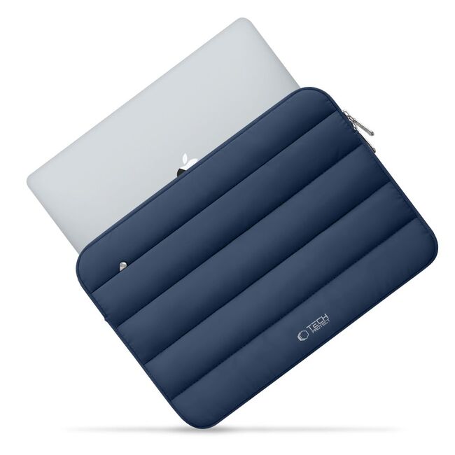 Husă Laptop Fluffy 13-14” – Design Soft Premium, Interior Plusat, Compartiment Accesorii, Protecție Antișoc – Compatibilă cu MacBook, Lenovo, ASUS, Dell, navy blue