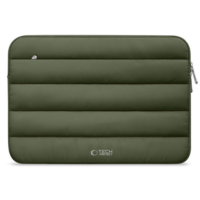Husă Laptop Fluffy 15-16” – Design Premium cu Interior Plusat, Protecție Antișoc, Spațiu pentru Accesorii – Compatibilă MacBook, Lenovo, ASUS, Dell, HP, army green