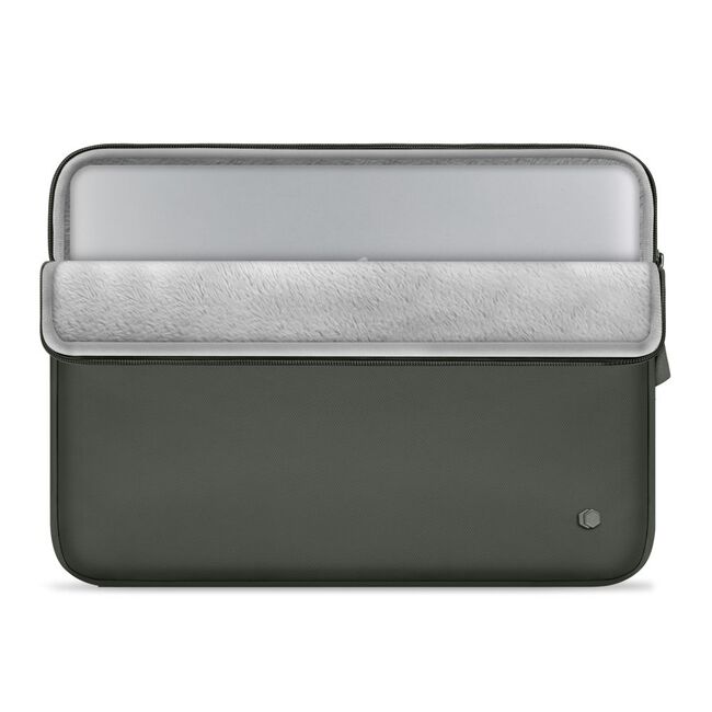 Husă Laptop Premium 13–14” pentru MacBook, Lenovo, ASUS – Design Slim, Interior Căptușit, Compartiment Accesorii, Protecție Completă la Șocuri și Zgârieturi, verde
