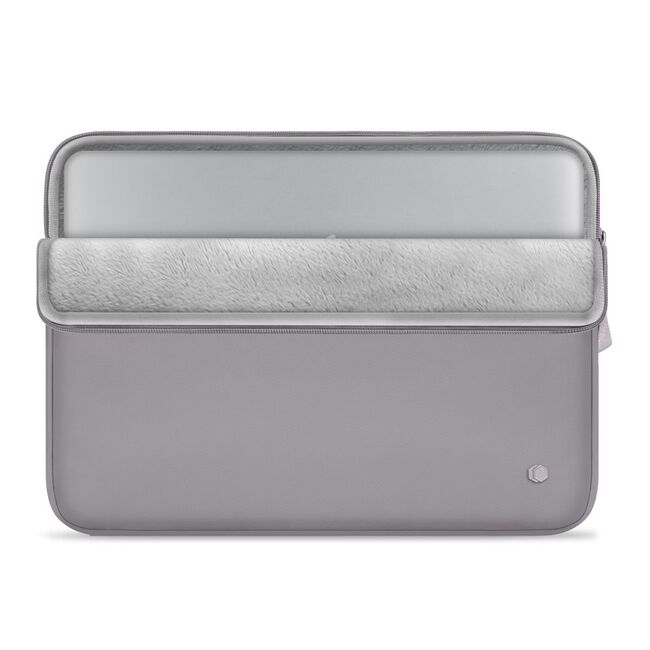 Husă Laptop Premium 13–14” pentru MacBook, Lenovo, ASUS – Design Slim, Interior Căptușit, Compartiment Accesorii, Protecție Completă la Șocuri și Zgârieturi, gri