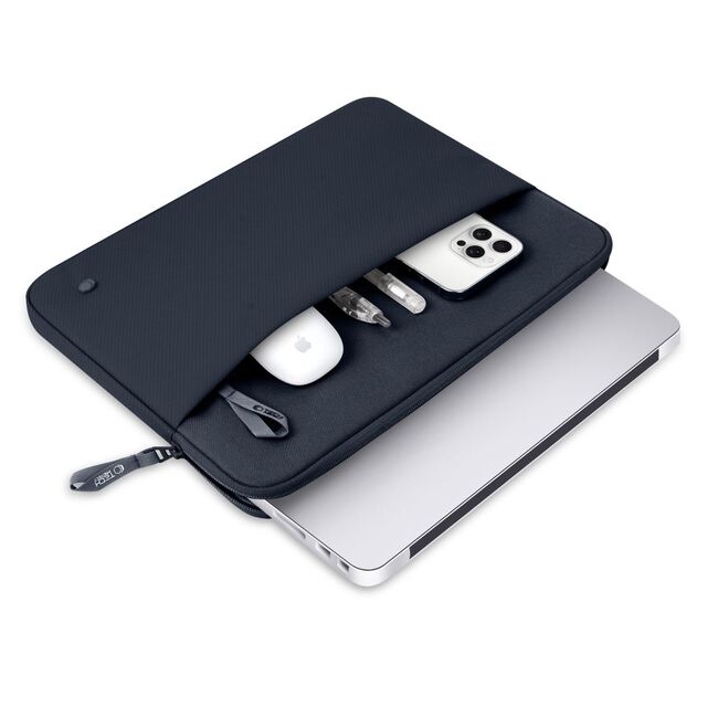 Husă Laptop Premium 13–14” pentru MacBook, Lenovo, ASUS – Design Slim, Interior Căptușit, Compartiment Accesorii, Protecție Completă la Șocuri și Zgârieturi, navy blue