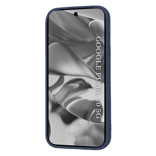 Husa pentru  Google Pixel 10 Pro / Pixel 10 Liquid Silicone, subțire, captusita cu microfibra, anti amprentă, protectie cameră foto, Albastru