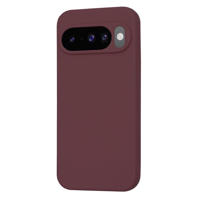 Husa pentru  Google Pixel 10 Pro / Pixel 10 Liquid Silicone, subțire, captusita cu microfibra, anti amprentă, protectie cameră foto, Bordeaux