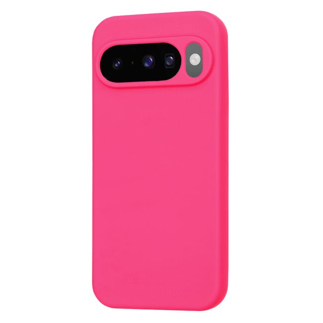 Husa pentru  Google Pixel 10 Pro / Pixel 10 Liquid Silicone, subțire, captusita cu microfibra, anti amprentă, protectie cameră foto, Fucsia