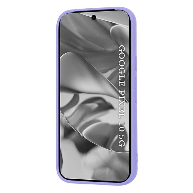 Husa pentru  Google Pixel 10 Pro / Pixel 10 Liquid Silicone, subțire, captusita cu microfibra, anti amprentă, protectie cameră foto, Mov