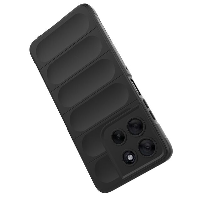 Husa pentru  Motorola Moto G56 Liquid Silicone, Microfibre Lining, Non-Slip Airbag Design, Negru
