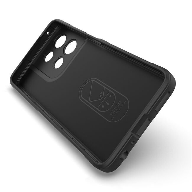 Husa pentru  Motorola Moto G56 Liquid Silicone, Microfibre Lining, Non-Slip Airbag Design, Negru