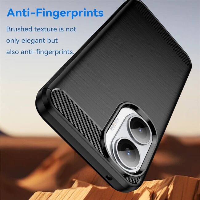 Husa pentru Poco F7 Carbon Liquid Silicone, Negru