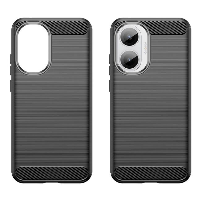 Husa pentru Poco F7 Carbon Liquid Silicone, Negru