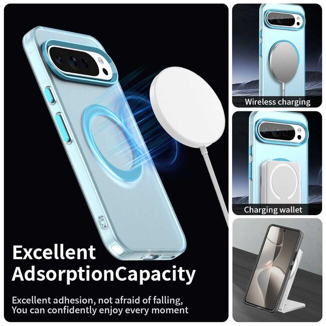 Husa premium pentru  Google Pixel 10 Pro / Pixel 10 VivaShell Fusion compatibila MagSafe, Anti-Shock - Protectie Avansata Display & Camera - Design Slim și Elegant - Albastru