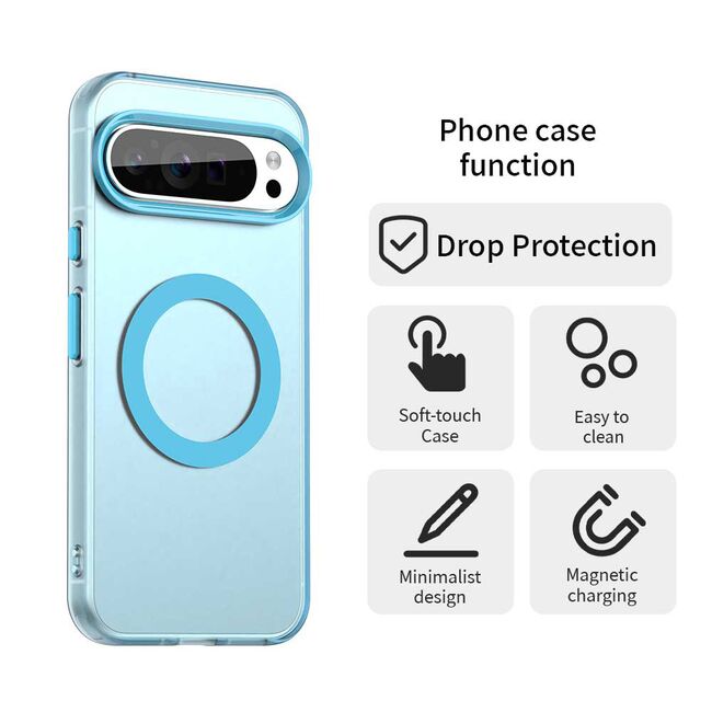 Husa premium pentru  Google Pixel 10 Pro / Pixel 10 VivaShell Fusion compatibila MagSafe, Anti-Shock - Protectie Avansata Display & Camera - Design Slim și Elegant - Albastru